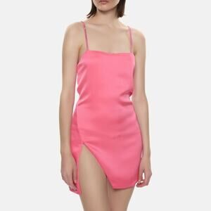 NWT The Attico Fujiko Neon Pink Mini Dress